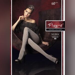 Nubia Women's 3D Art Deco Formal Gray Tights